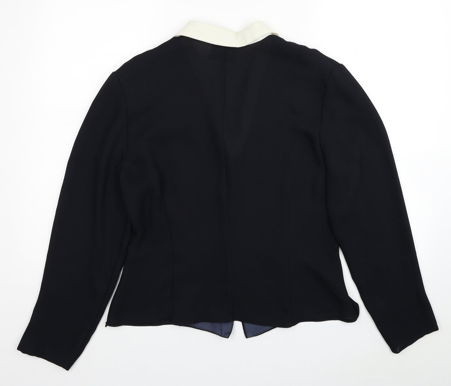 Wallis Womens Black Polyester Jacket Blazer Size 16 - Shoulder Pads