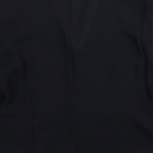 Wallis Womens Black Polyester Jacket Blazer Size 16 - Shoulder Pads