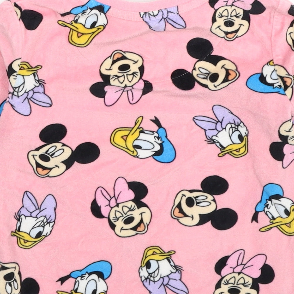 Disney Girls Pink Polyester Pullover Sweatshirt Size 2-3 Years Pullover - Mickey And Friends