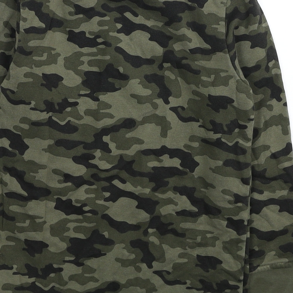 George Boys Green Camouflage Cotton Pullover Sweatshirt Size 6-7 Years Pullover
