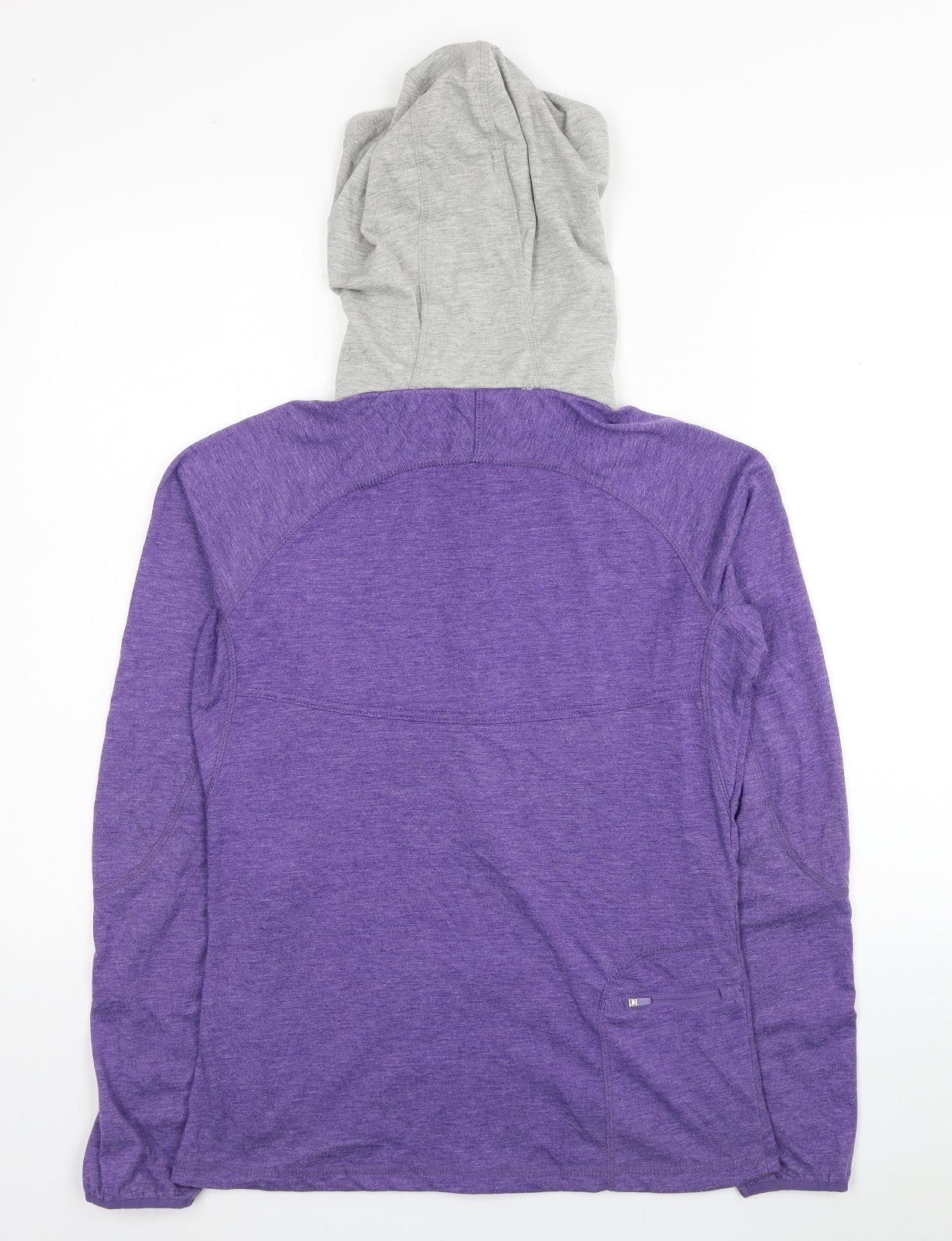 More Mile Womens Purple Polyester Full Zip Hoodie Size 10 Zip
