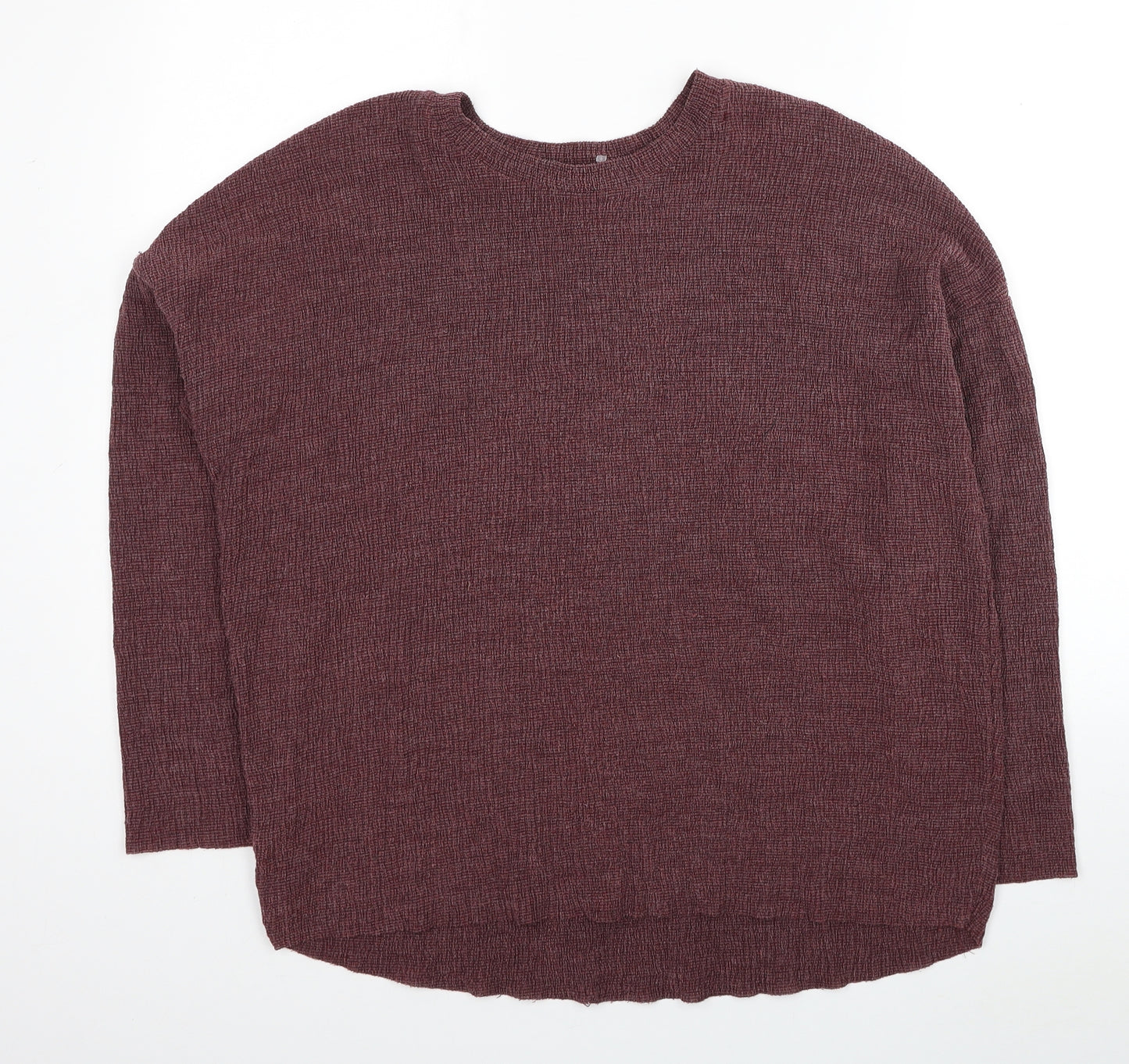 Zara Womens Red Round Neck Polyester Pullover Jumper Size M