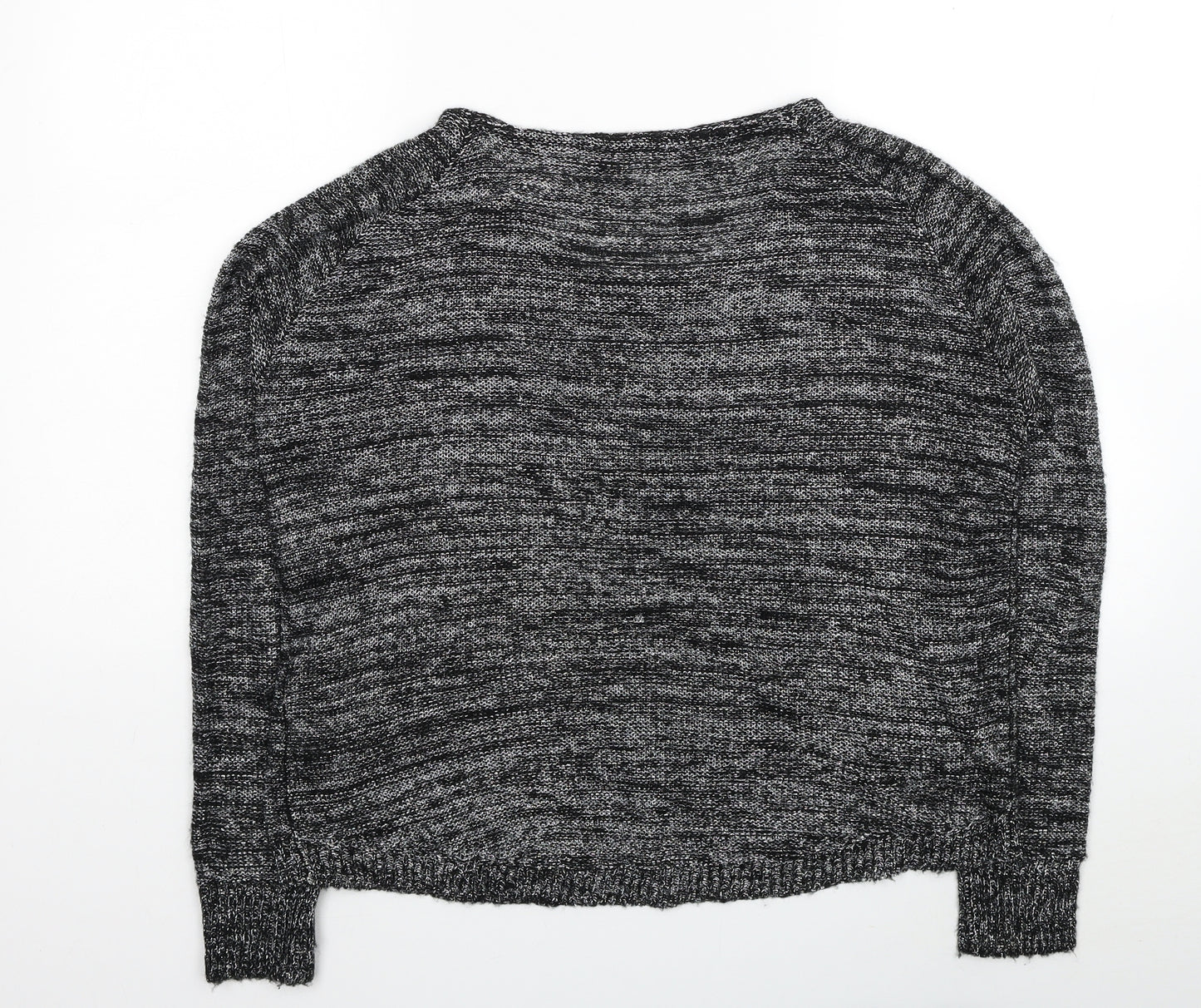 Preworn Womens Black Round Neck Acrylic Pullover Jumper Size 14