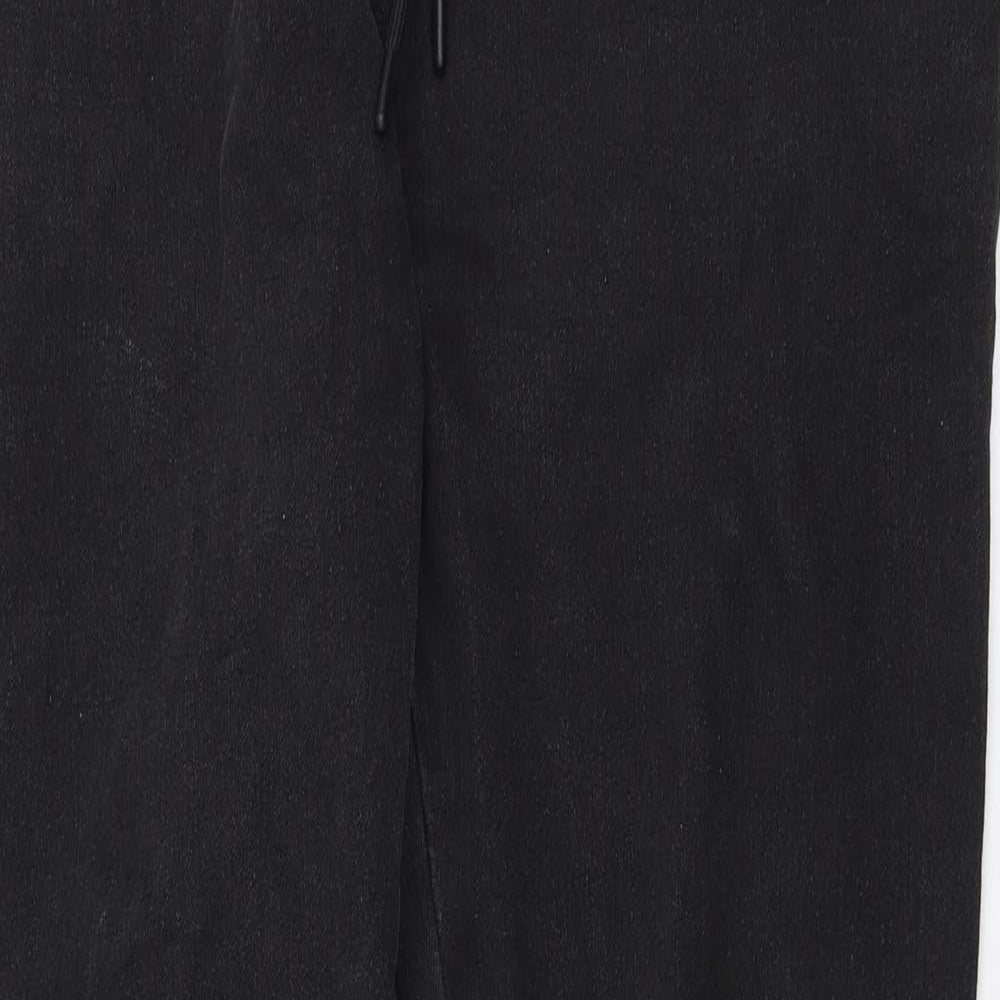 Threadbare Mens Black Cotton Jogger Trousers Size 2XL L31 in Regular Drawstring