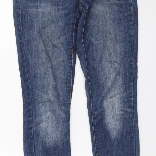 Denim & Co. Womens Blue Polyester Skinny Jeans Size 8 L30 in Regular Zip
