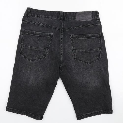 Denim & Co. Mens Grey Cotton Bermuda Shorts Size 28 in L10 in Regular Zip