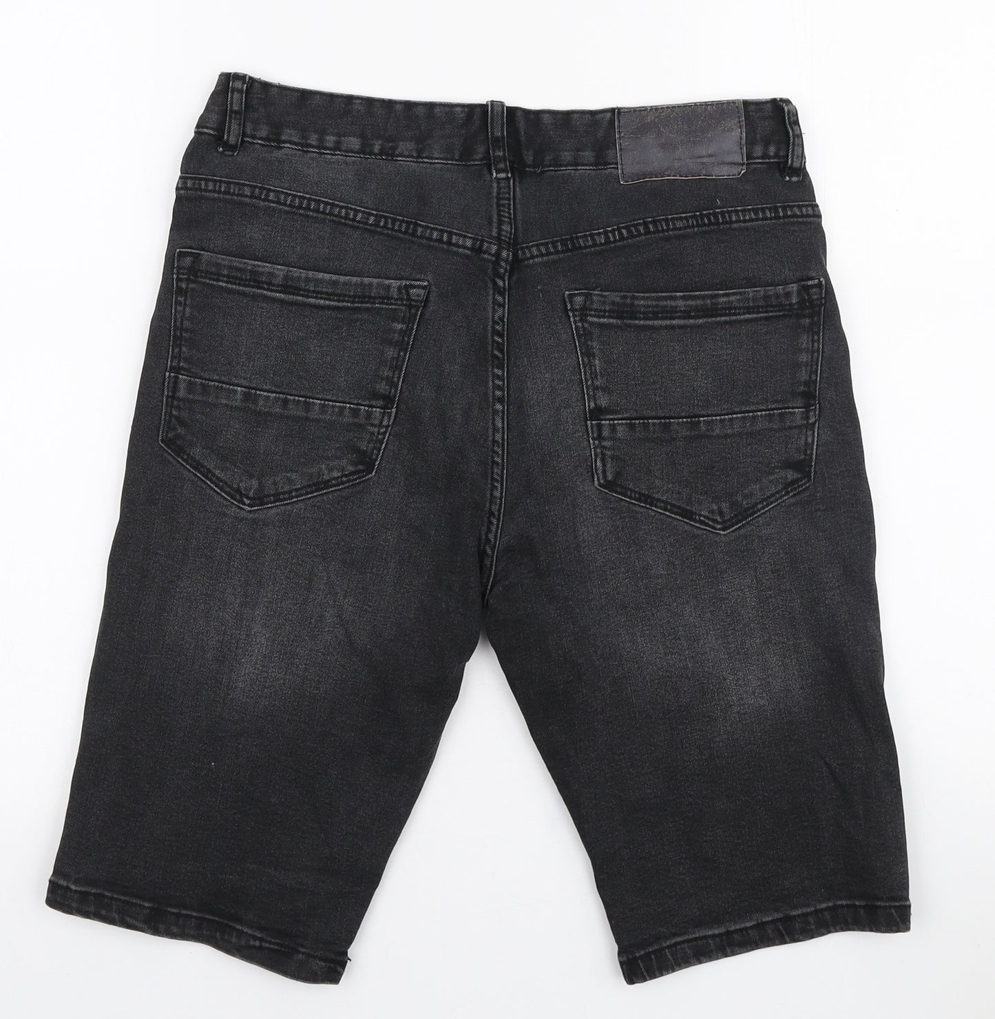Denim & Co. Mens Grey Cotton Bermuda Shorts Size 28 in L10 in Regular Zip