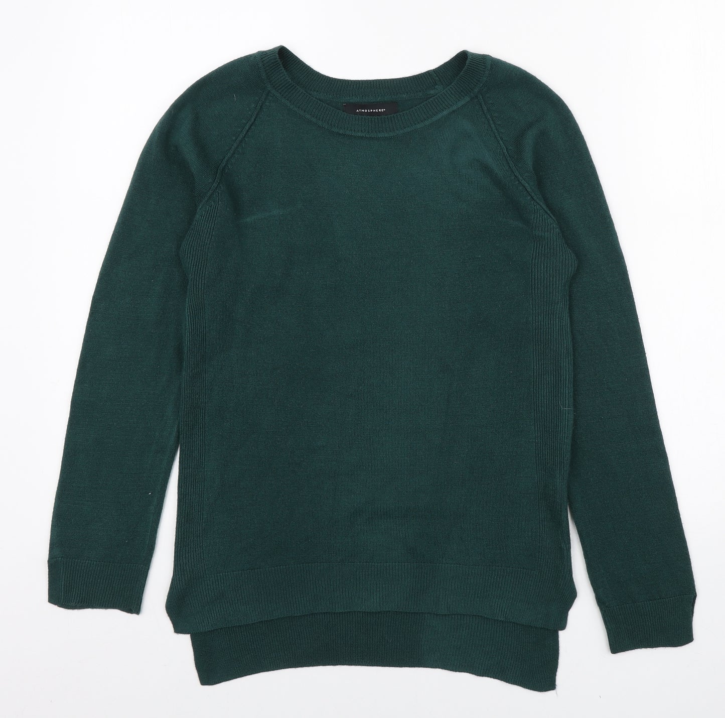 Atmosphere Womens Green Round Neck Acrylic Pullover Jumper Size 10