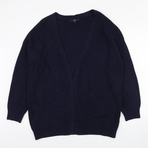 NEXT Womens Blue V-Neck Viscose Cardigan Jumper Size S