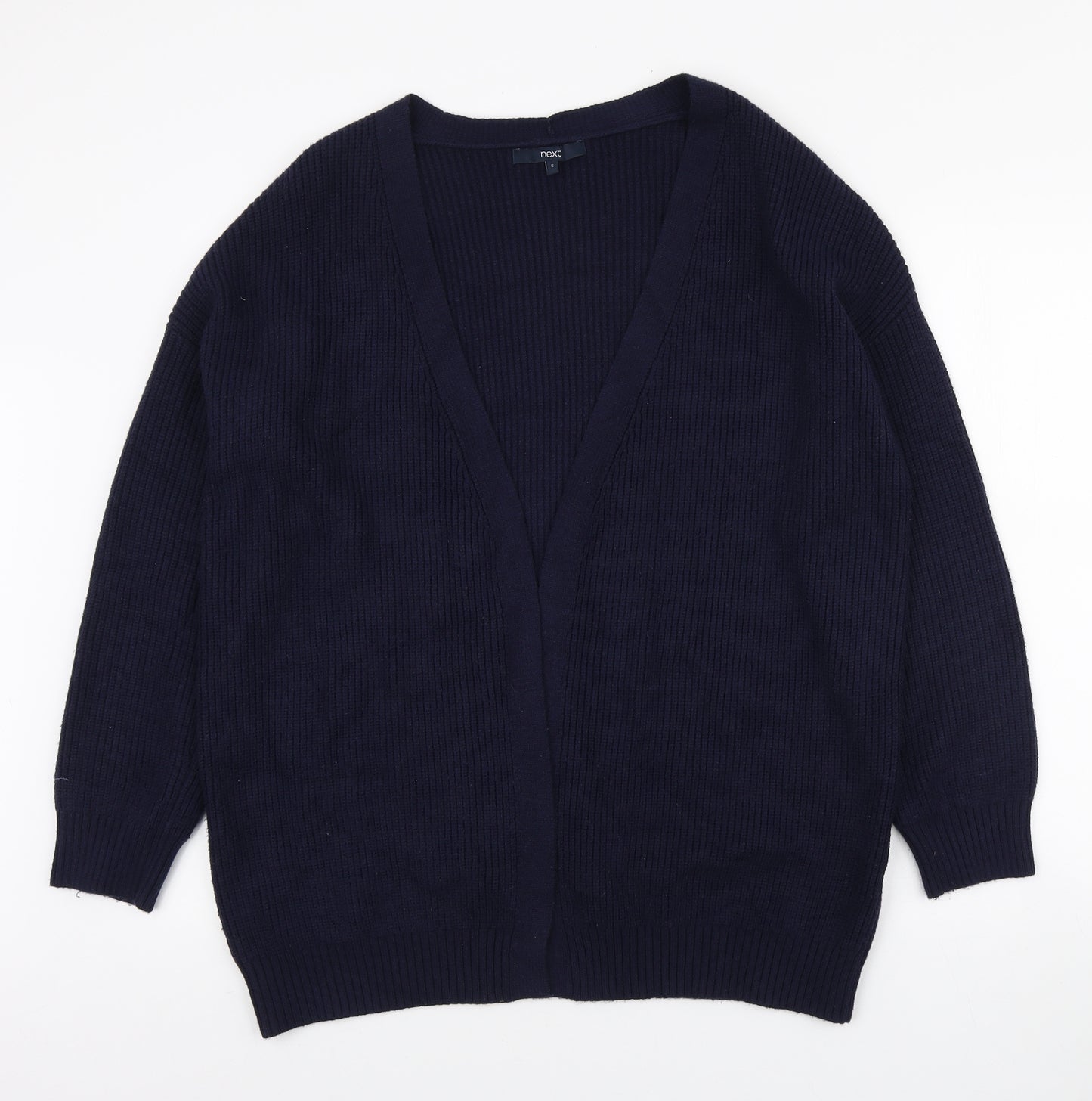 NEXT Womens Blue V-Neck Viscose Cardigan Jumper Size S
