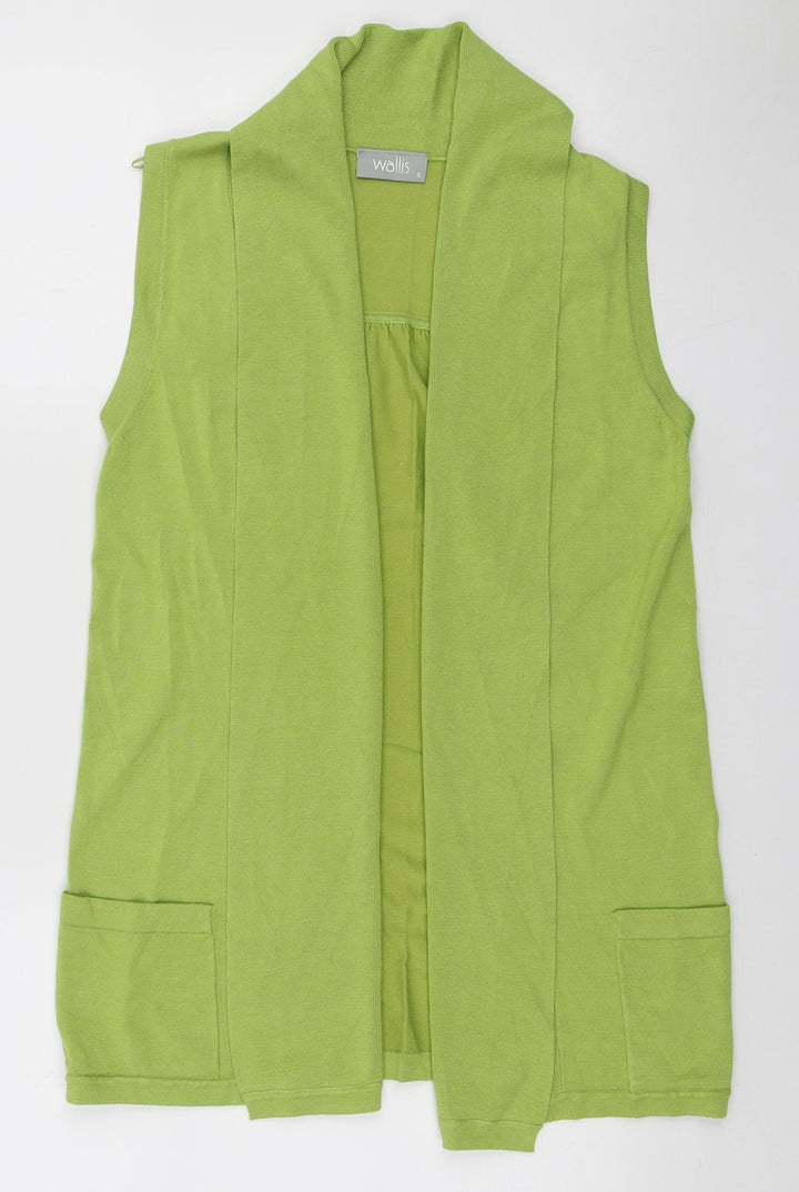 Wallis Womens Green V-Neck Viscose Cardigan Jumper Size S
