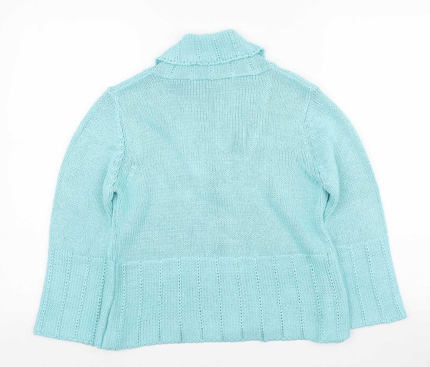 Per Una Womens Blue V-Neck Acrylic Cardigan Jumper Size S