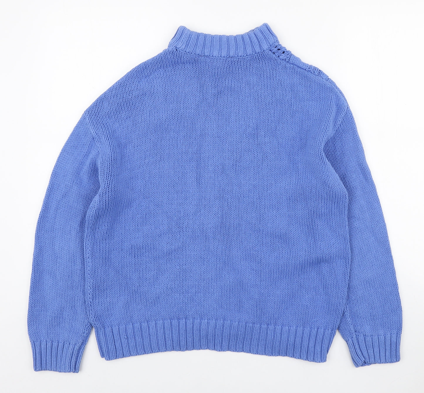 Dorothy Perkins Womens Blue High Neck Acrylic Pullover Jumper Size 12