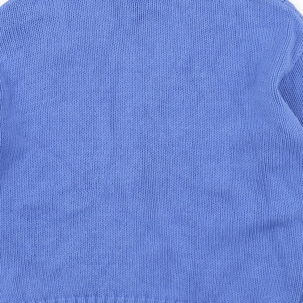 Dorothy Perkins Womens Blue High Neck Acrylic Pullover Jumper Size 12
