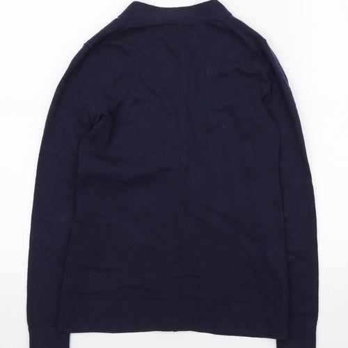Gap Womens Blue V-Neck Acrylic Cardigan Jumper Size 2XS