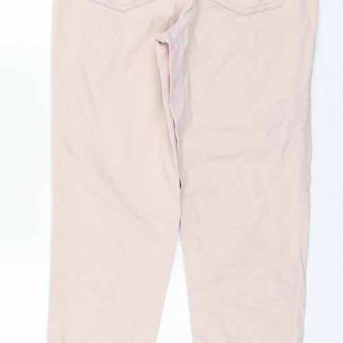 F&F Womens Pink Cotton Skinny Jeans Size 10 L27 in Regular Zip