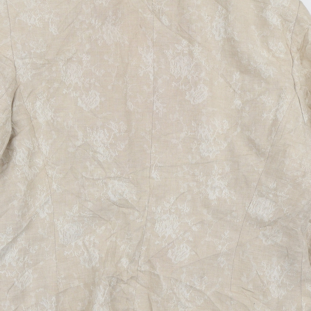 Per Una Womens Beige Jacket Blazer Size 16 Button