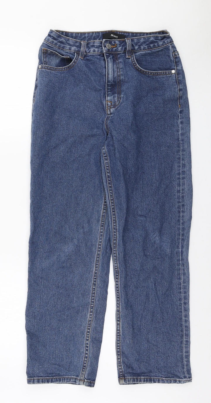 Object Womens Blue Cotton Mom Jeans Size M L26 in Regular Zip