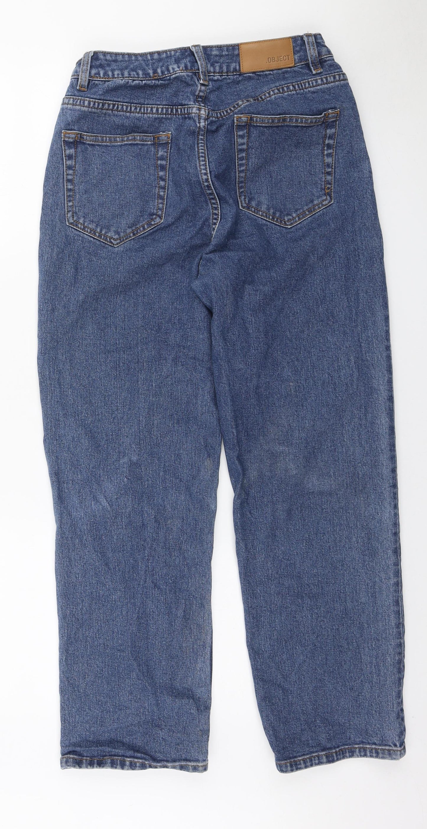 Object Womens Blue Cotton Mom Jeans Size M L26 in Regular Zip