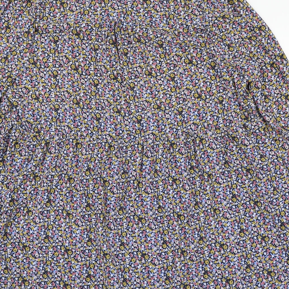 Marks and Spencer Womens Multicoloured Floral Polyester Mini Size 20 V-Neck Pullover