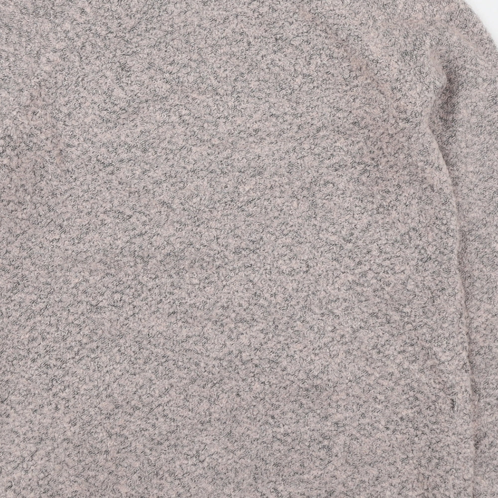 M&Co Womens Pink Round Neck Acrylic Pullover Jumper Size 8