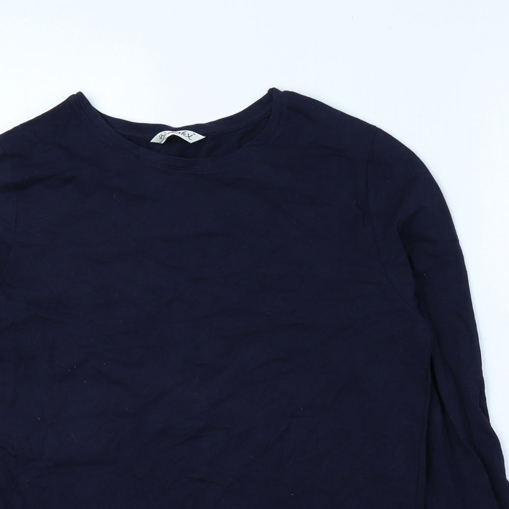 Berkertex Womens Blue Cotton Basic Blouse Size 16 Round Neck