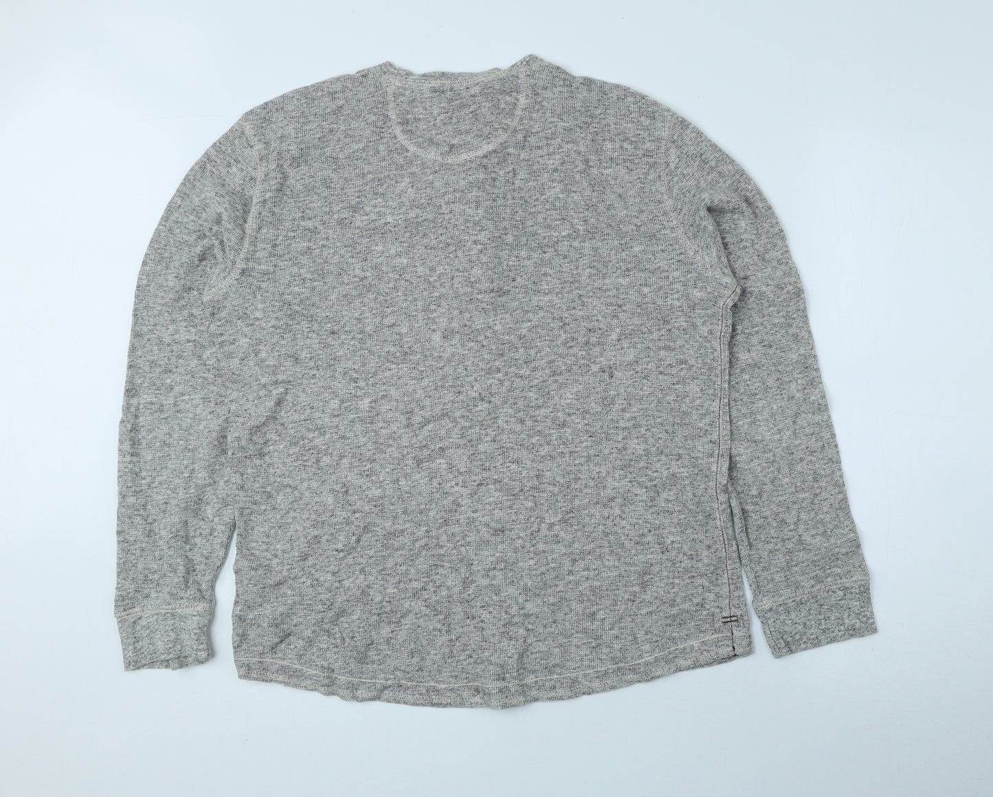 NEXT Mens Grey Round Neck Cotton Pullover Jumper Size XL