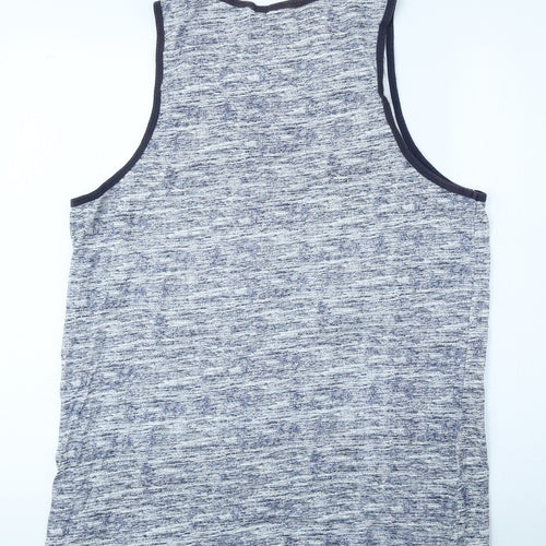 Lee Cooper Mens Blue 100% Cotton Pullover Tank Size L Scoop Neck Pullover