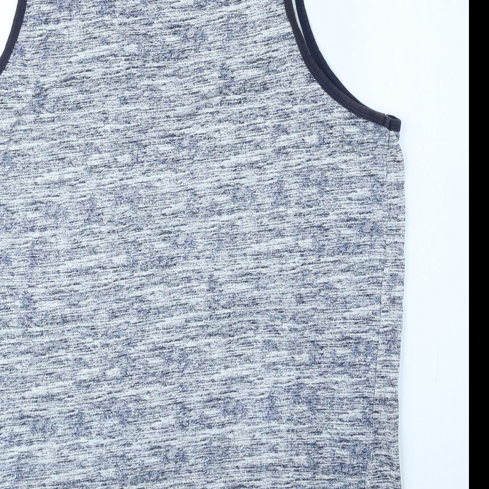 Lee Cooper Mens Blue 100% Cotton Pullover Tank Size L Scoop Neck Pullover