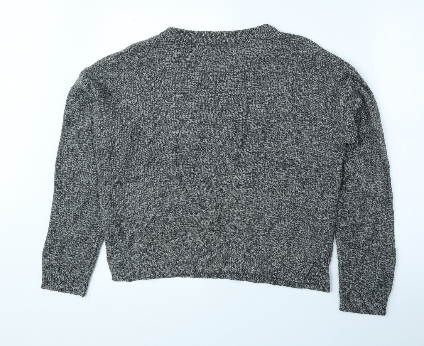 Brave Soul Womens Grey Round Neck Acrylic Pullover Jumper Size M