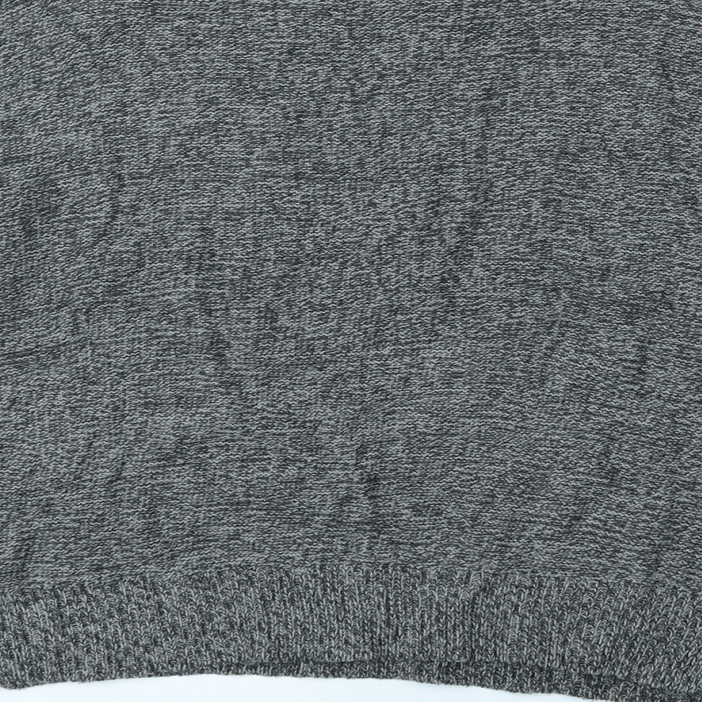 Brave Soul Womens Grey Round Neck Acrylic Pullover Jumper Size M