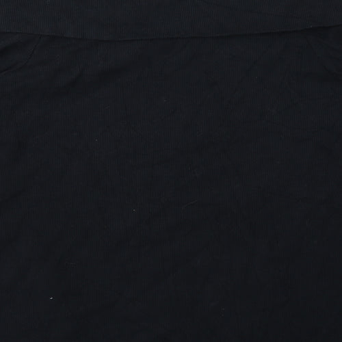 Very Womens Black Roll Neck Cotton Pullover Jumper Size 20 - Ribbed