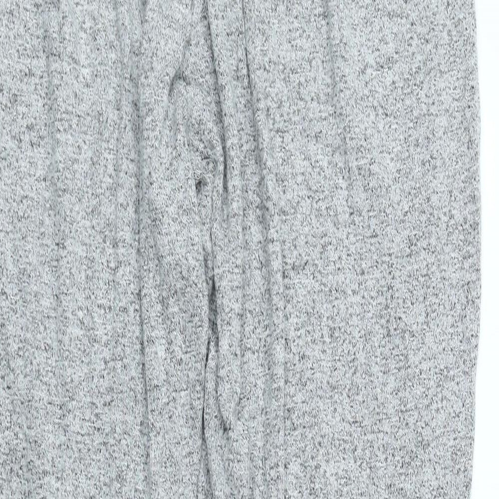 Marks and Spencer Womens Grey Viscose Jogger Trousers Size 22 L27 in Regular Tie