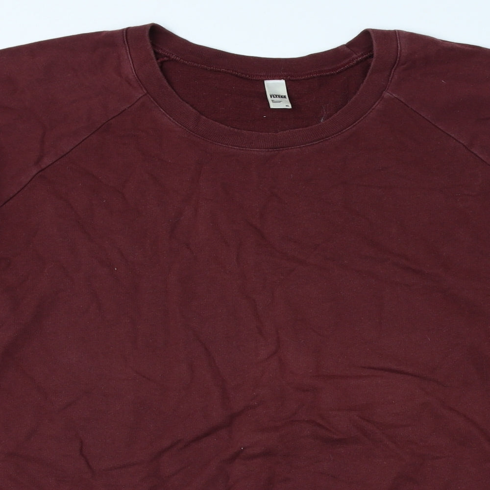 American Apparel Mens Red Polyester Pullover Sweatshirt Size XL