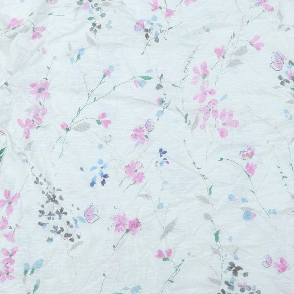 Phase Eight Womens Multicoloured Floral 100% Cotton Basic Blouse Size 14 Round Neck