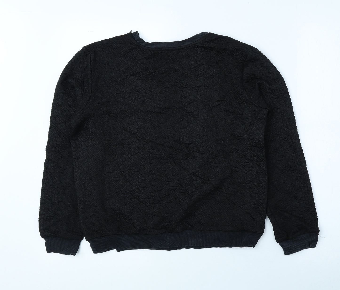 River Island Girls Black Polyester Pullover Sweatshirt Size 11-12 Years Pullover