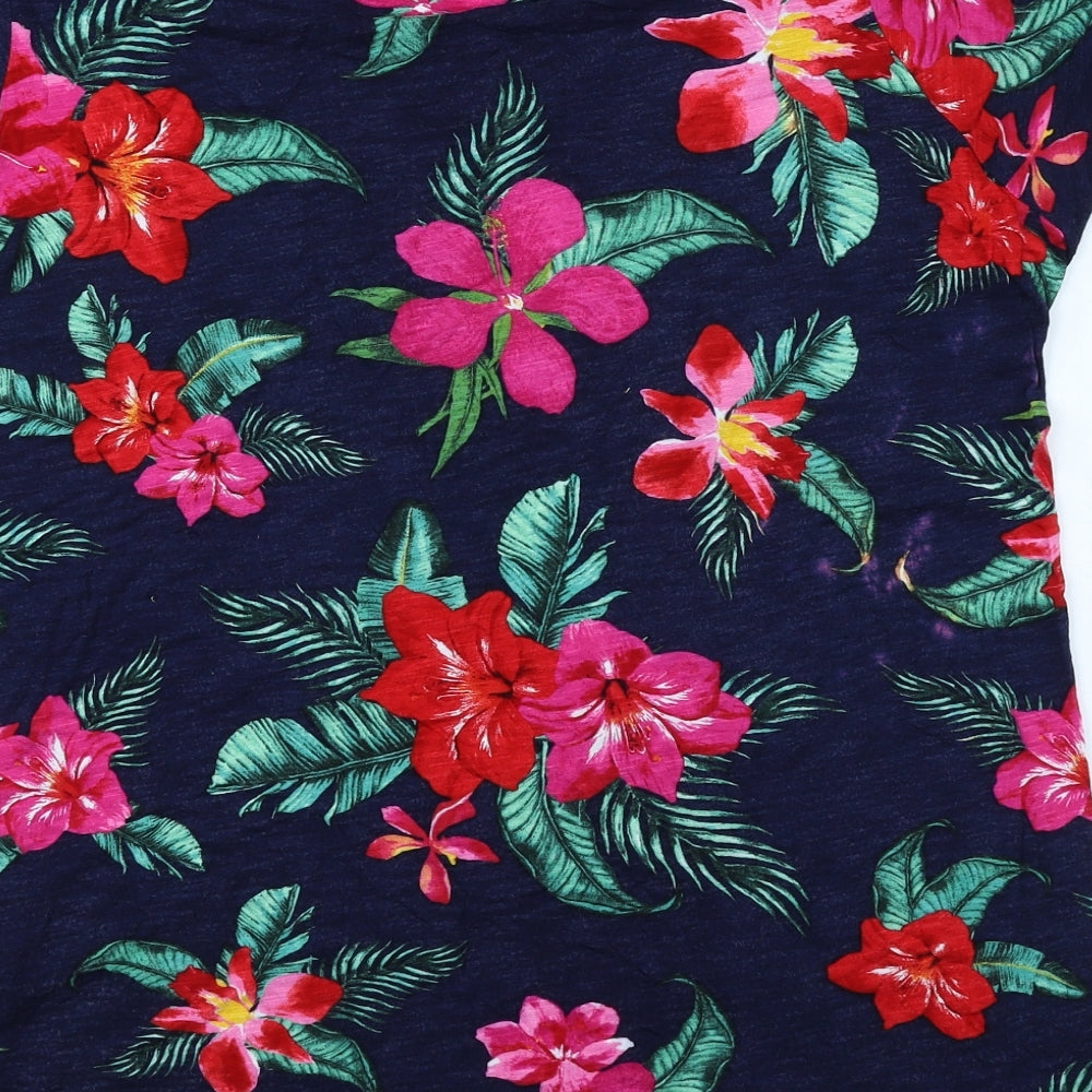 George Womens Multicoloured Floral Viscose Basic Blouse Size 18 Round Neck
