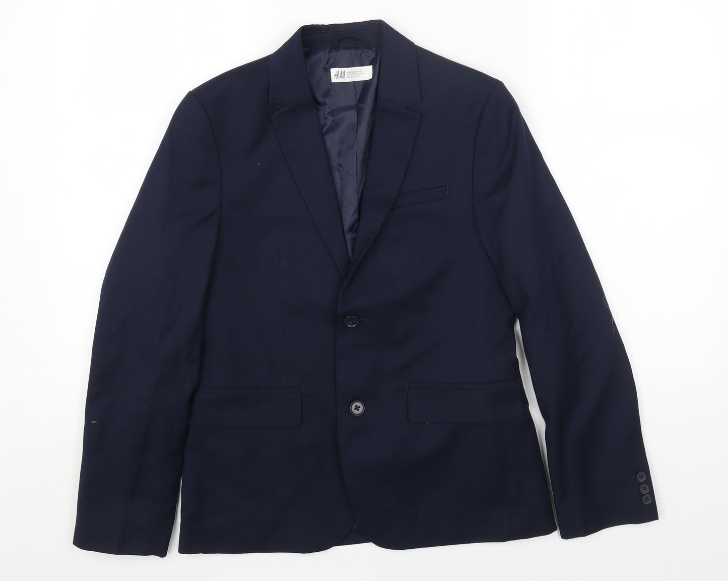 H&M Boys Blue Jacket Blazer Size 11-12 Years Button