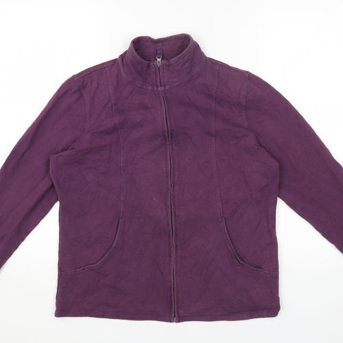 Marks and Spencer Womens Purple Jacket Size 16 Zip