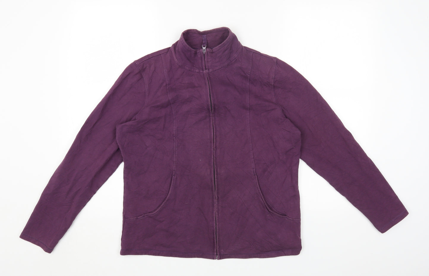 Marks and Spencer Womens Purple Jacket Size 16 Zip