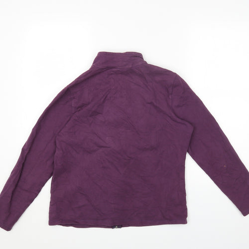 Marks and Spencer Womens Purple Jacket Size 16 Zip