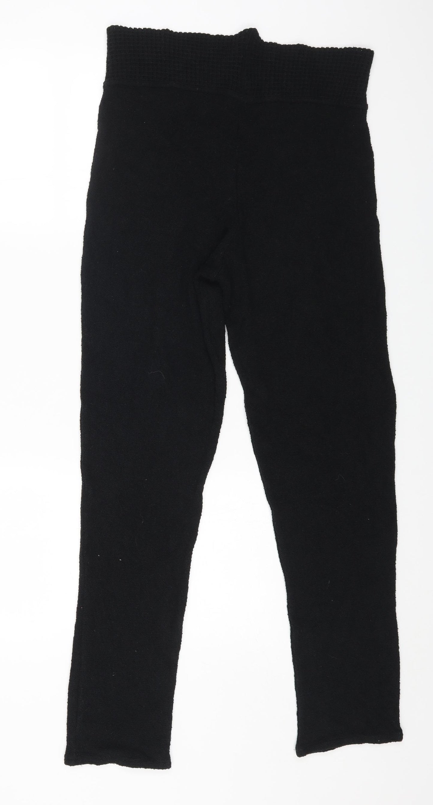 Zele Womens Black Cotton Jogger Leggings Size L L27.5 in