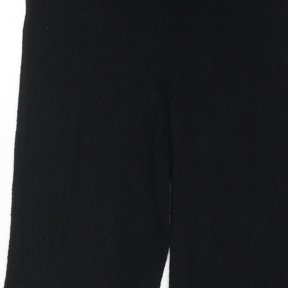 Zele Womens Black Cotton Jogger Leggings Size L L27.5 in