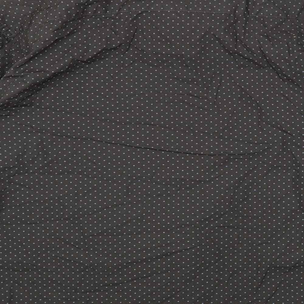 George Mens Grey Polka Dot Cotton Button-Up Size 3XL Collared Buckle