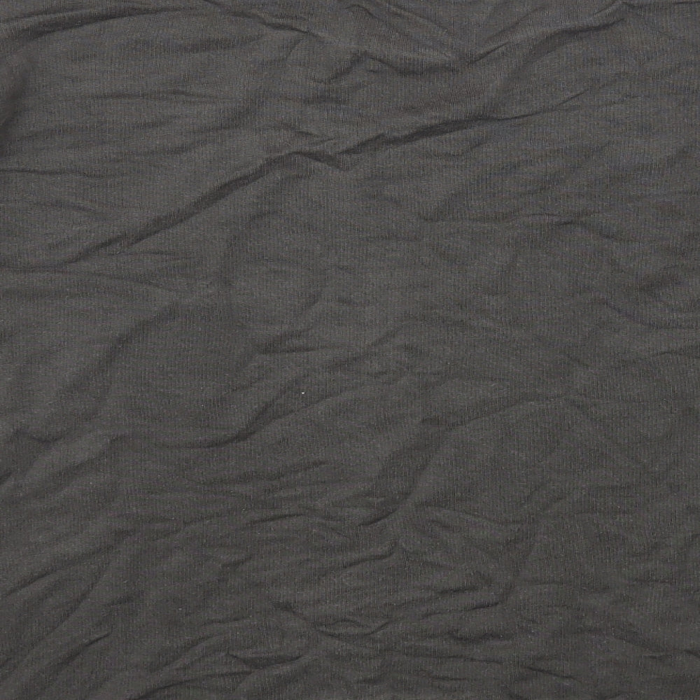 Majestic Womens Grey Round Neck Cotton Pullover Jumper One Size