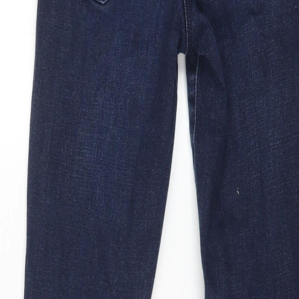 NEXT Womens Blue Cotton Skinny Jeans Size 10 L27 in Regular Zip