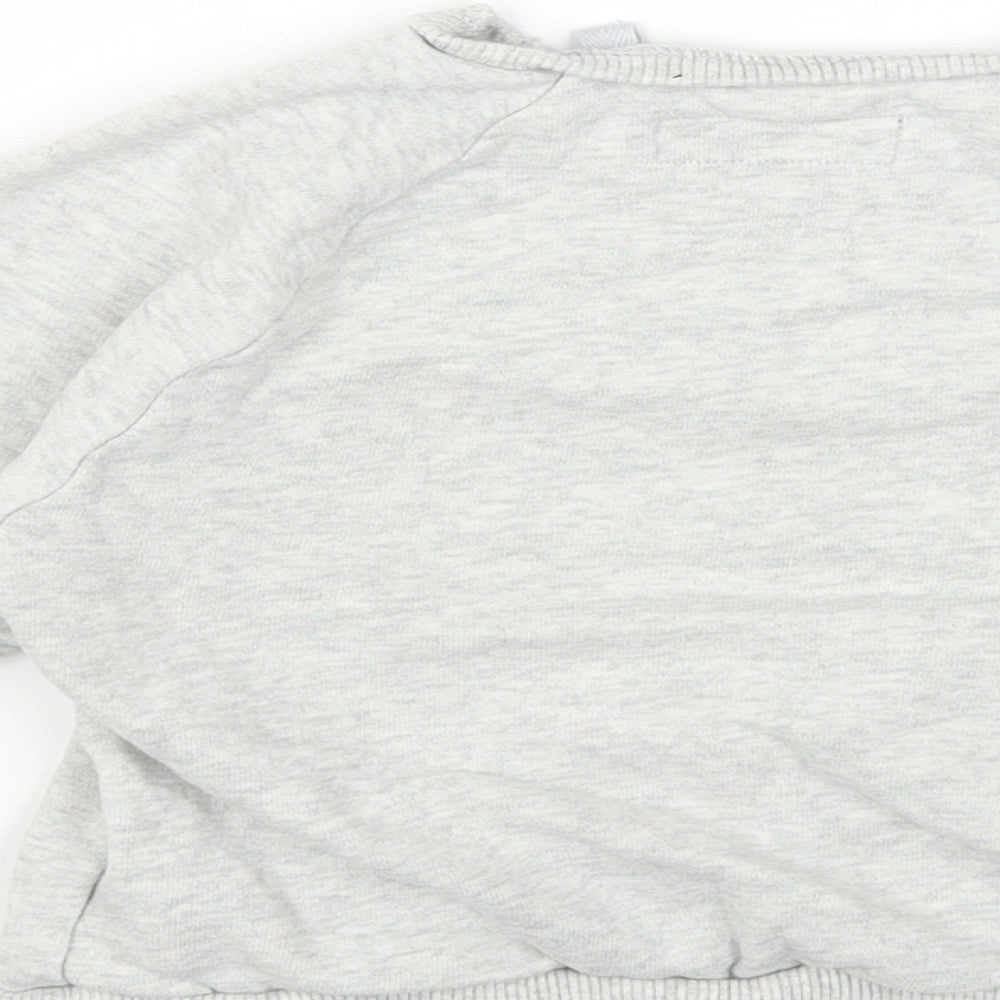 NEXT Boys Grey Round Neck Cotton Pullover Jumper Size 2-3 Years Pullover