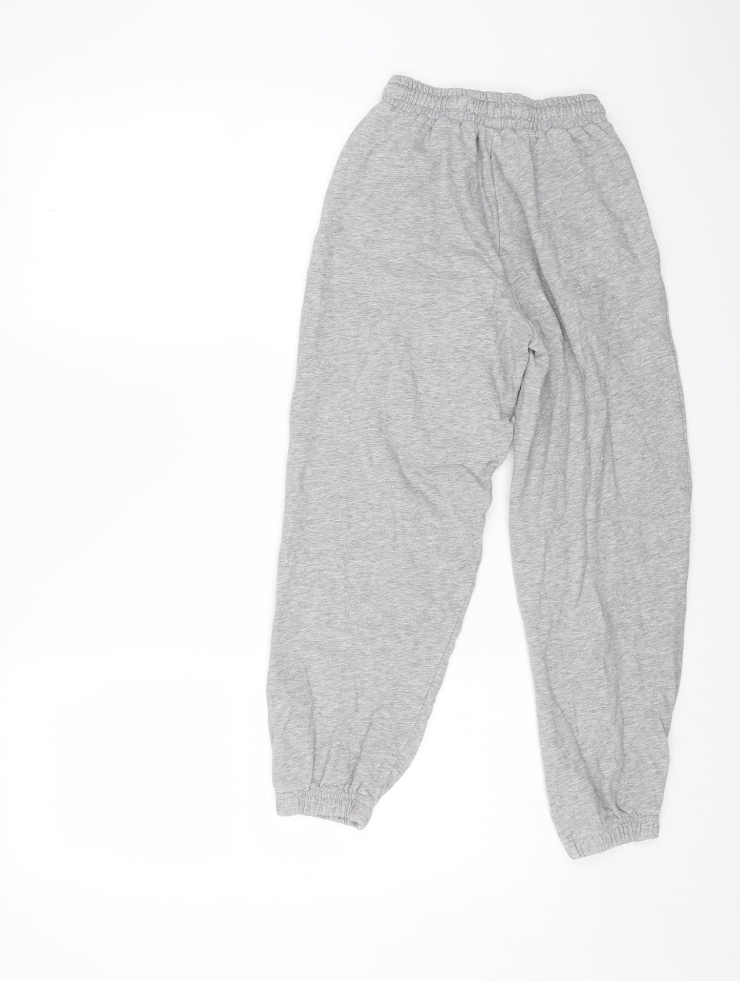 George Boys Grey Cotton Jogger Trousers Size 10-11 Years L22 in Regular Drawstring