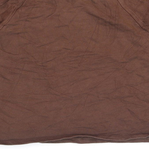 George Womens Brown Round Neck 100% Cotton Pullover Jumper Size 12