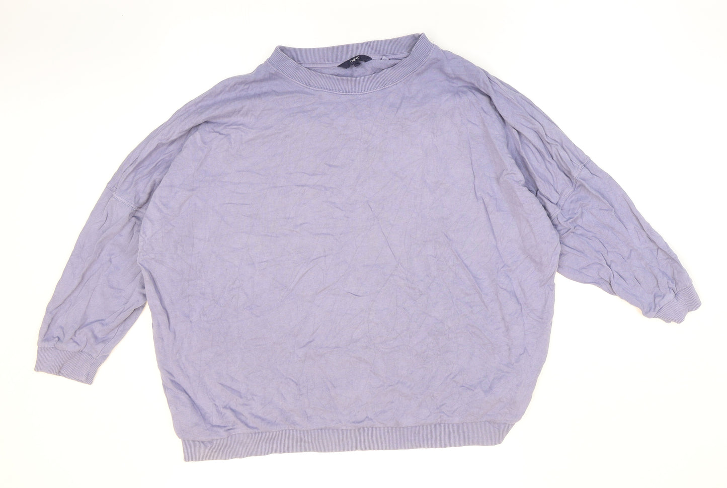 NEXT Womens Purple Round Neck Cotton Pullover Jumper Size L